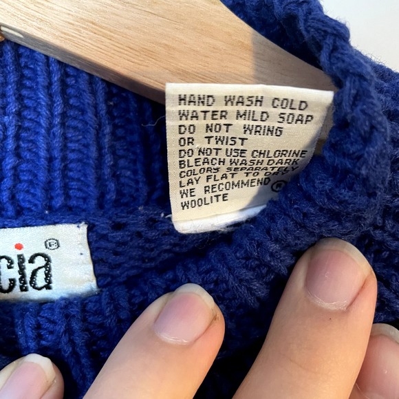 Vintage Duck & Barn Winter Christmas Holiday Knit Turtleneck Sweater Size Large - Picture 11 of 14